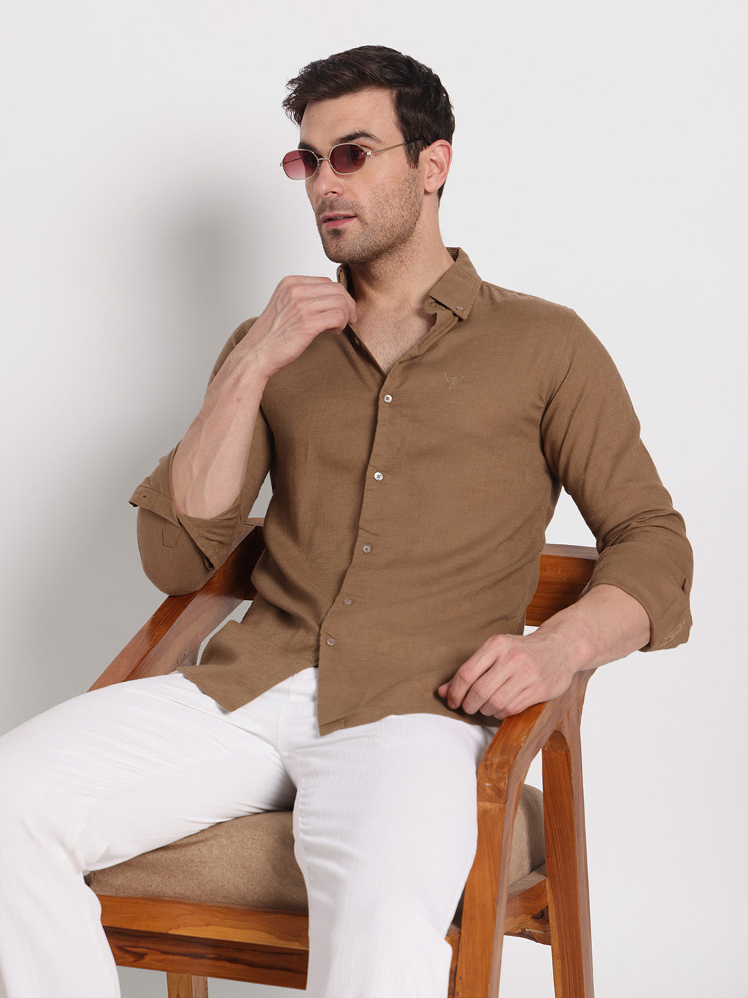 Brown Linen Shirt