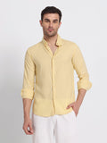 Yellow Linen Shirt For Men