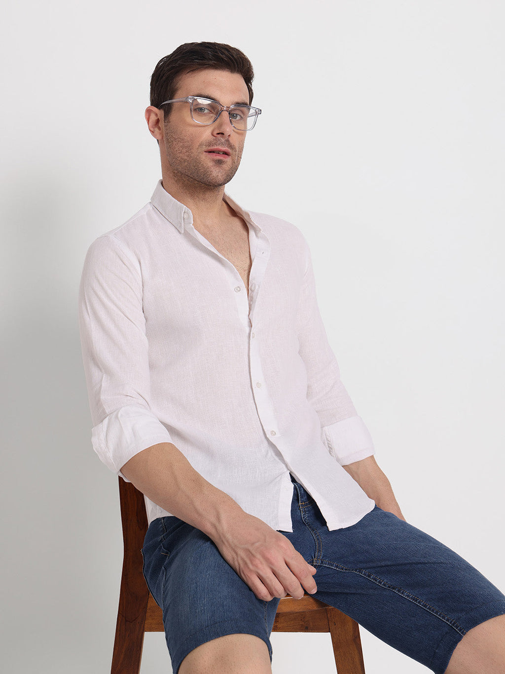 White Linen Shirt For Men