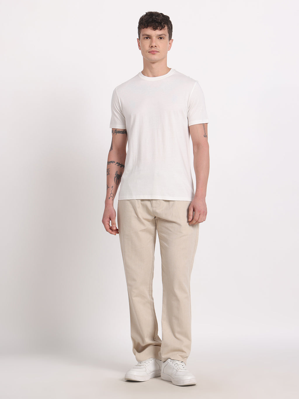 White Round Neck T-Shirt