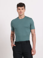 Cyan Round Neck T-Shirt