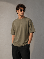 Interlock Sage Green Over size t-shirt (Cotton)