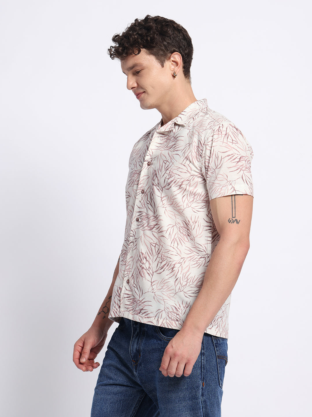 Onion Half linen cotton shirt
