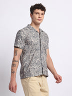 Sage Green Half linen cotton shirt
