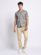 Sage Green Half linen cotton shirt