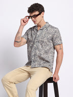Sage Green Half linen cotton shirt