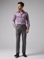 Lavender Formal Satin Shirt For Men