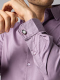 Lavender Formal Satin Shirt For Men