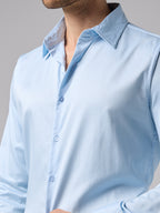 Blue Sateen Shirt