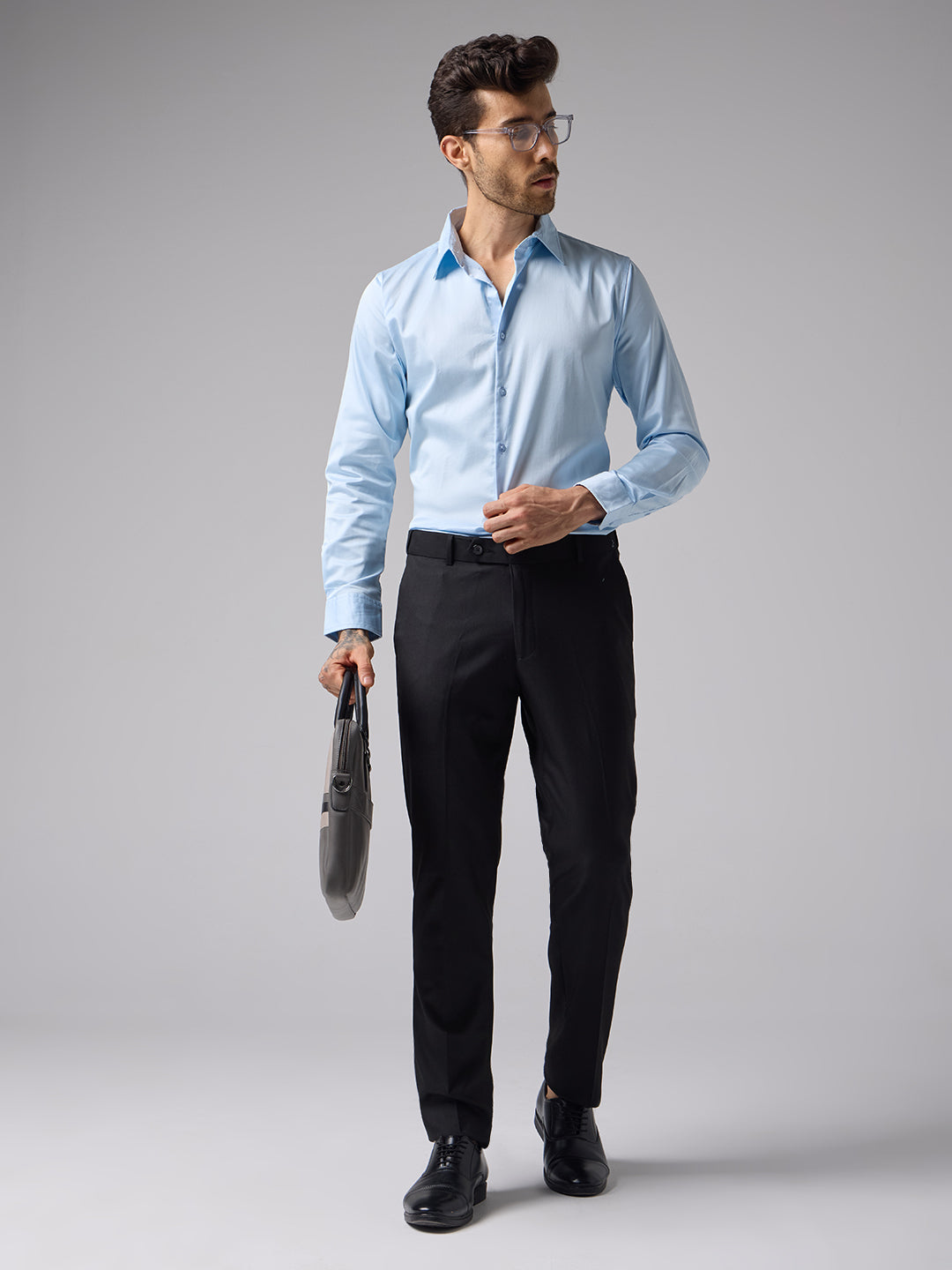 Blue Sateen Shirt