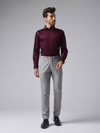 Maroon Formal Satin Shirt For Men