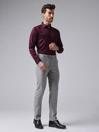 Maroon Sateen Shirt