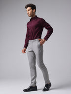 Maroon Formal Satin Shirt For Men
