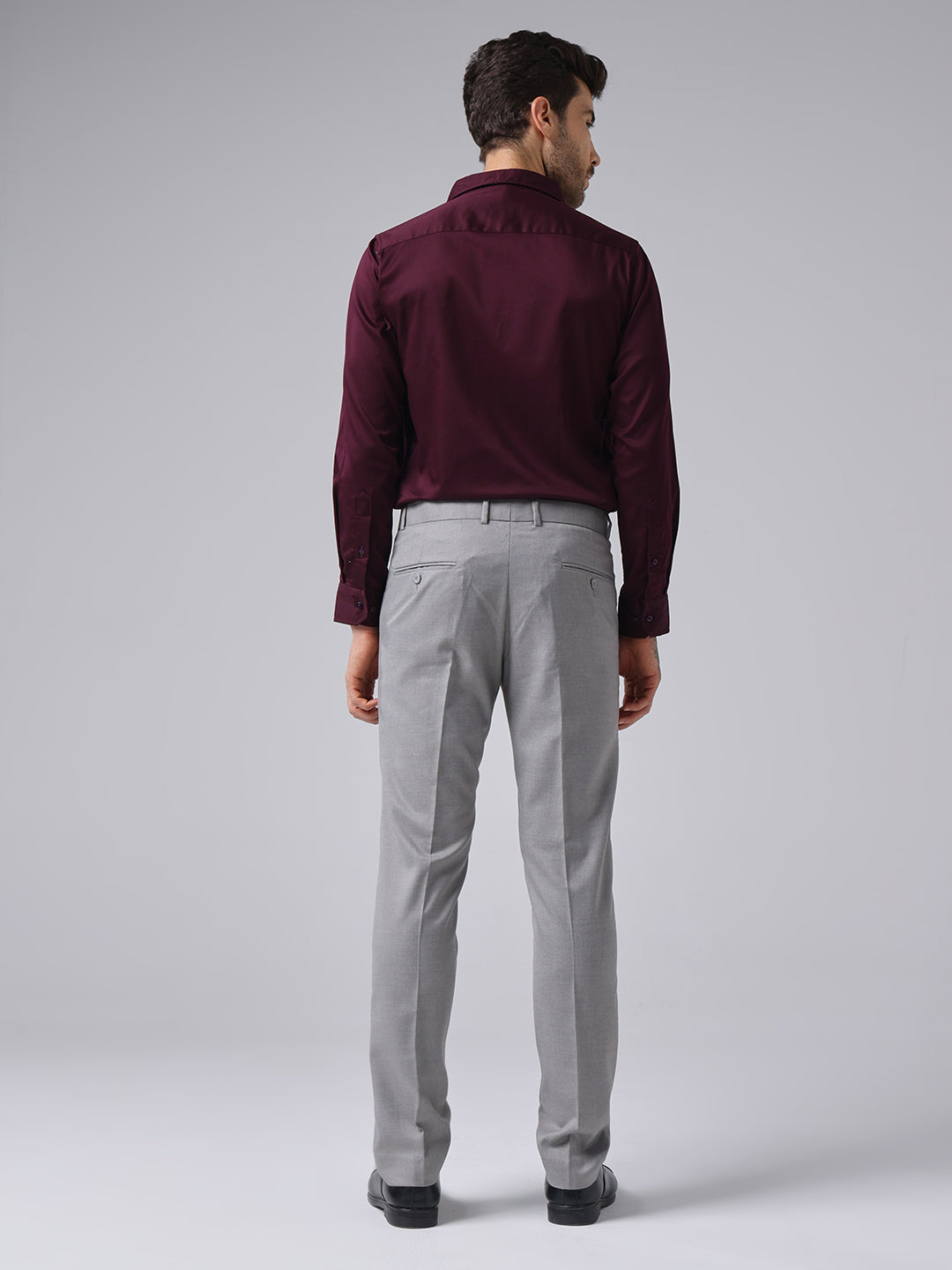 Maroon Sateen Shirt
