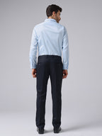 Powder Blue Formal Satin Shirt For Men