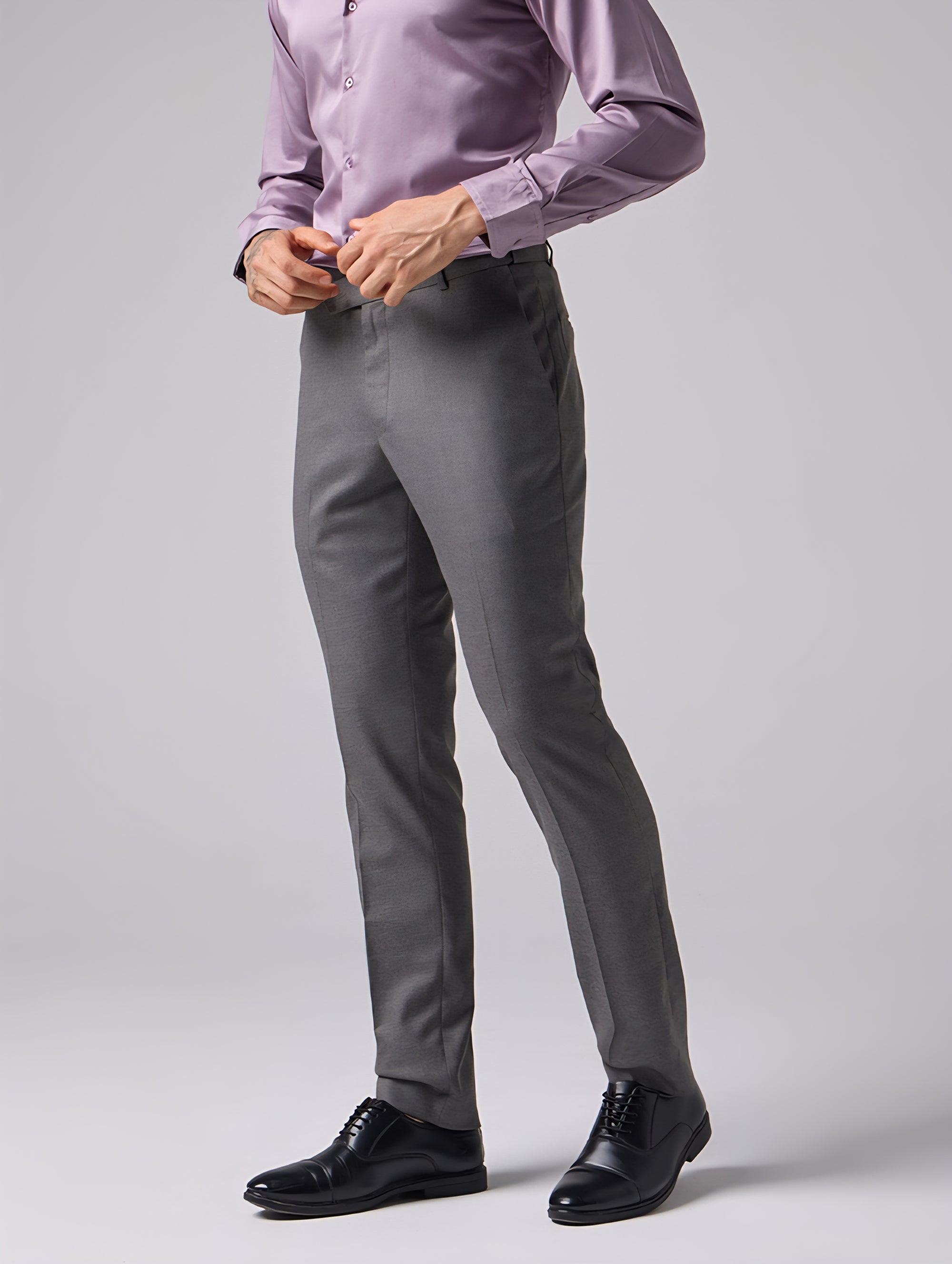 Charcoal Flexi Waist Trouser