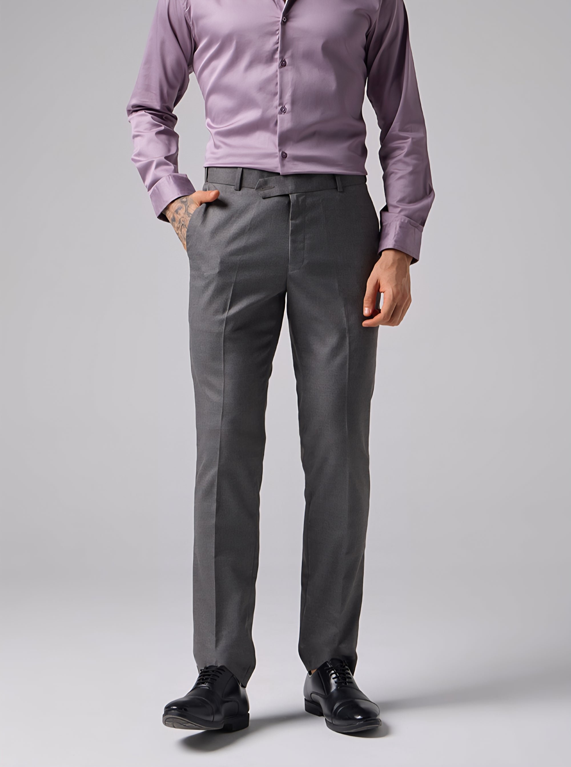 Charcoal Flexi Waist Trouser