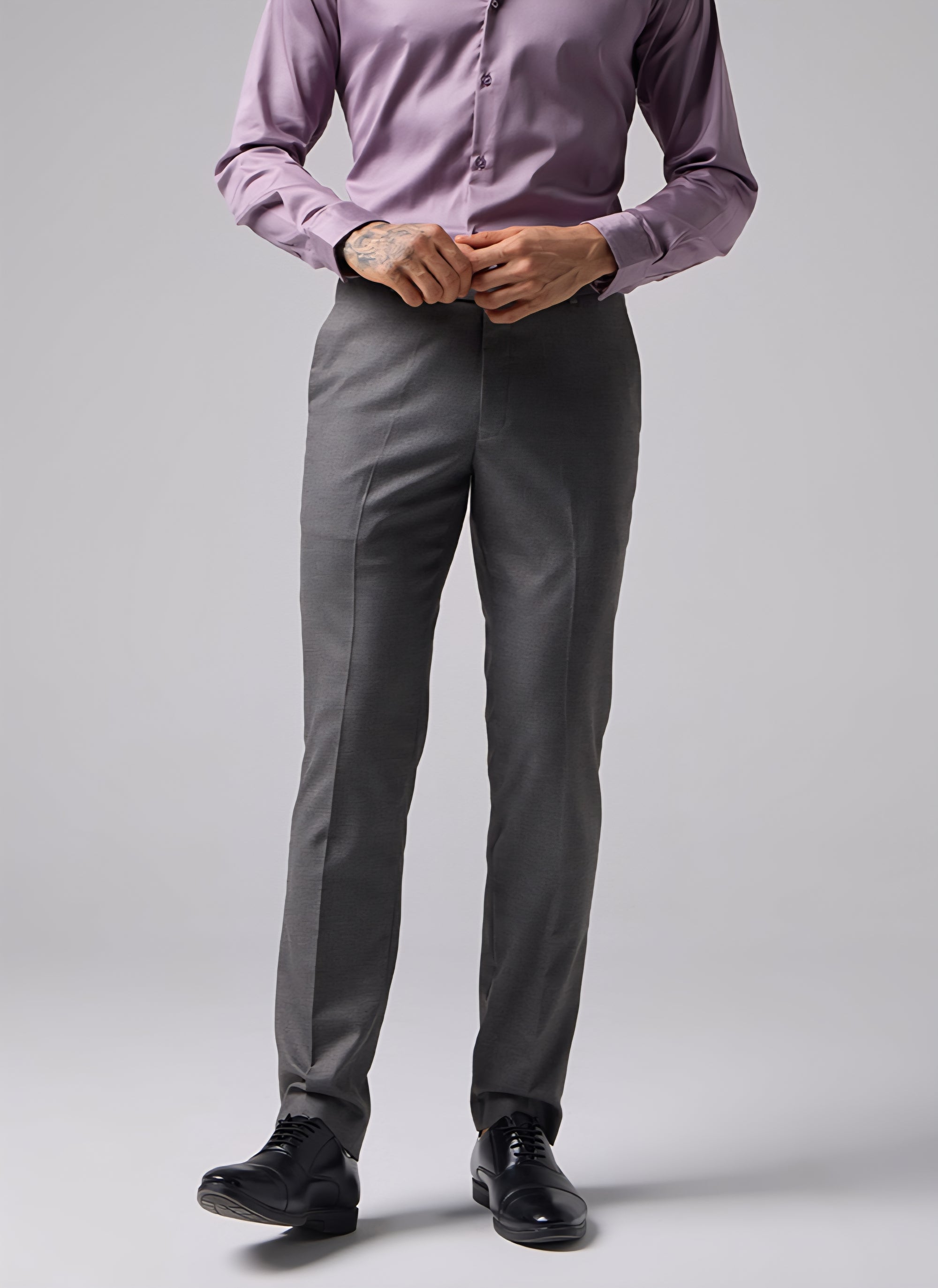 Charcoal Flexi Waist Trouser