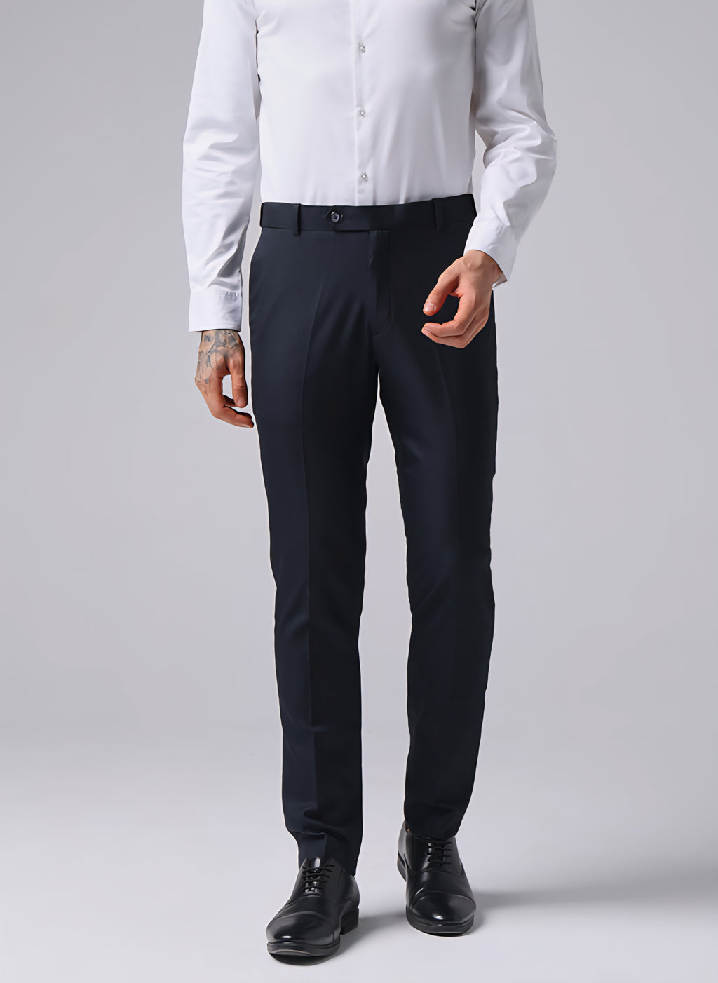 Navy Flexi Waist Trouser