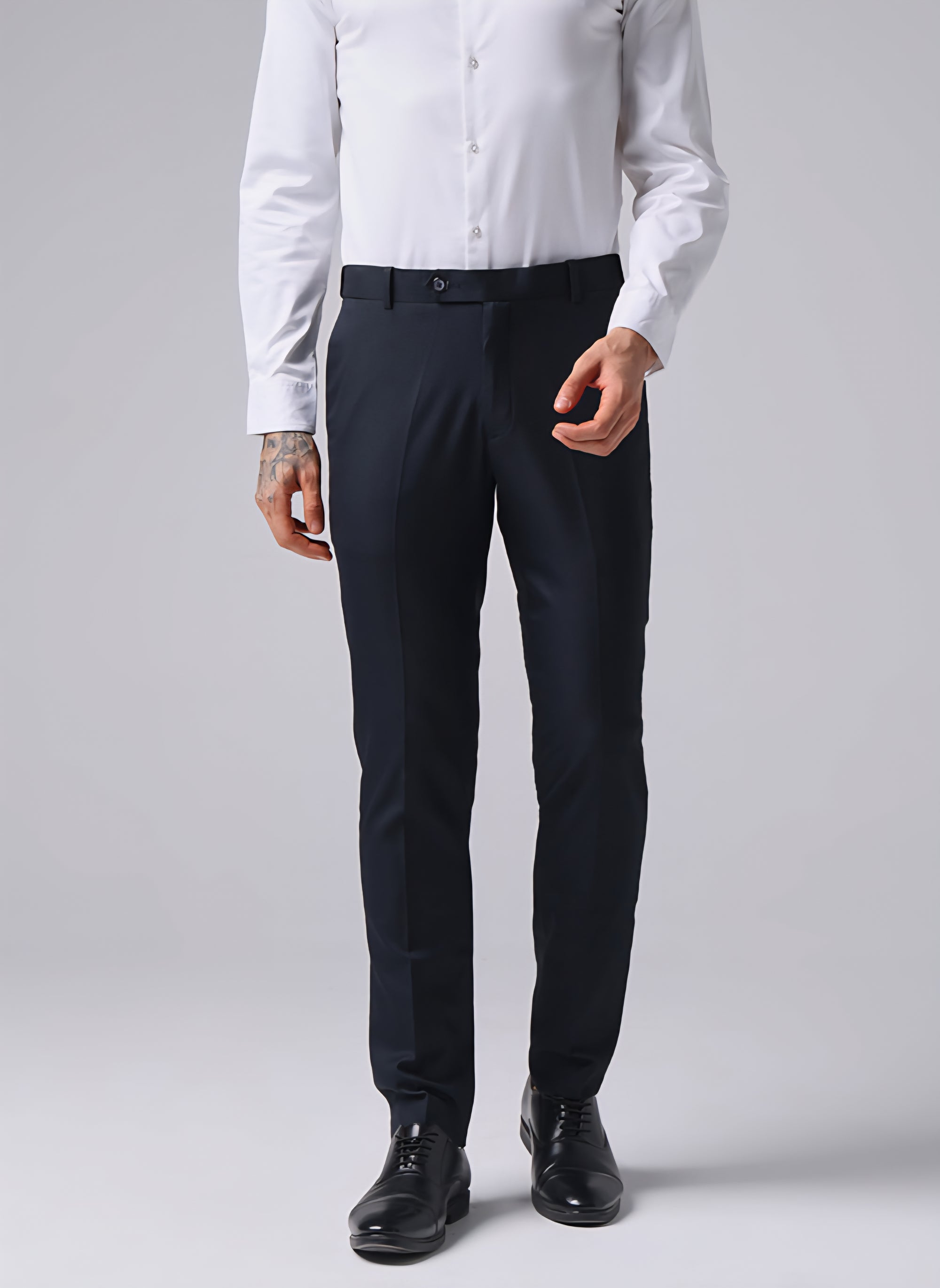 Navy Flexi Waist Trouser