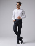 White Formal Satin Shirt For Men