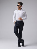 White Formal Satin Shirt For Men