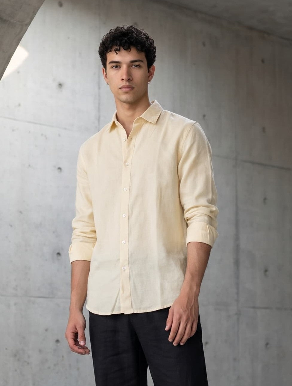 Linen Light Yellow Shirts