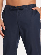 Navy Linen Pant