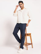 Navy Linen Pant