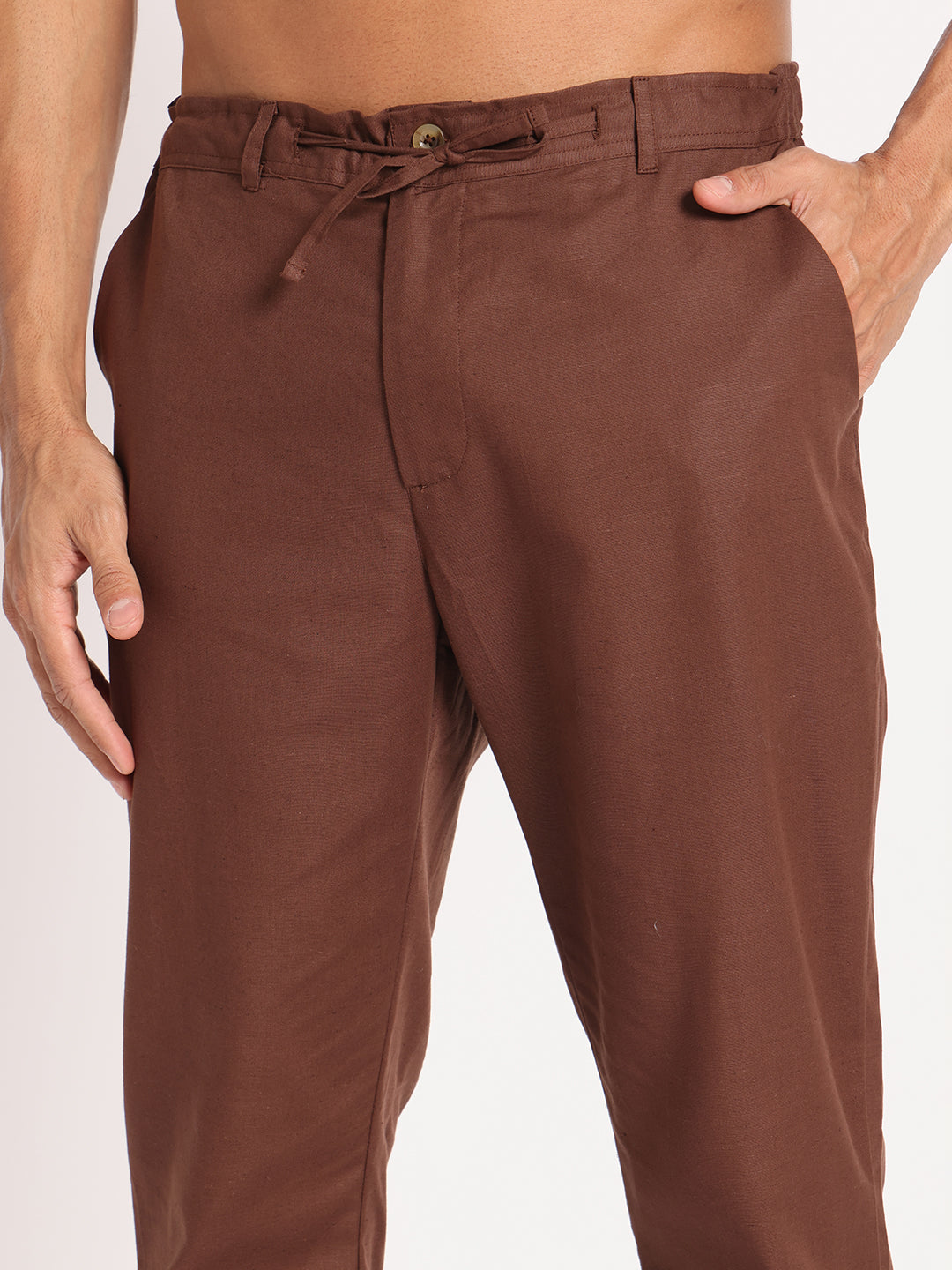 Brown Linen Pant