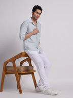 Green Oxford Stripes Shirt (Formal)