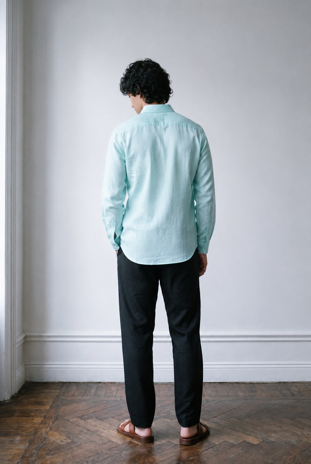 Linen Mint Blue Shirts