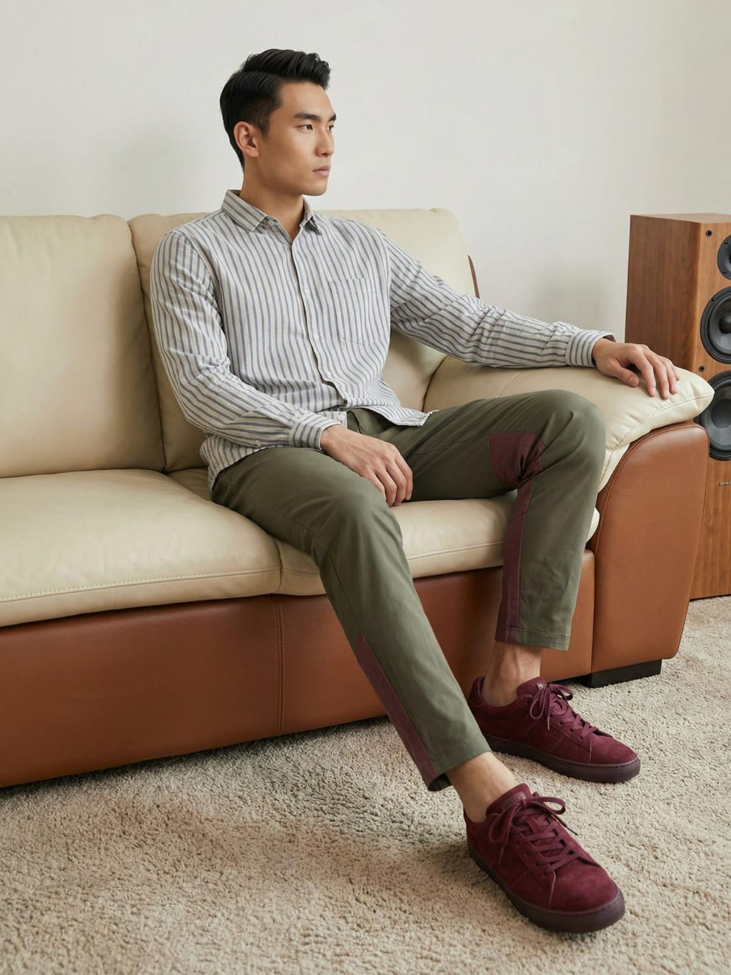 Linen Cotton Stripes Shirt
