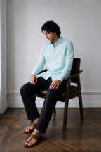 Linen Mint Blue Shirts