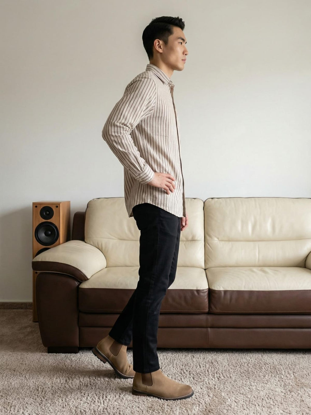 Red Stripes Linen Cotton Shirt