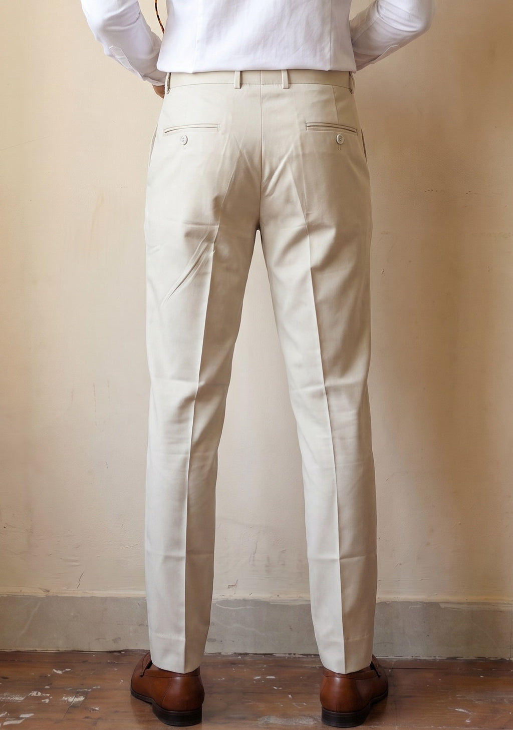 Beige Flexi Formal Pant