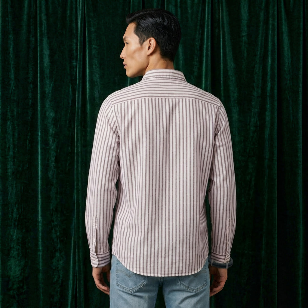 Linen Cotton Stripes Shirt
