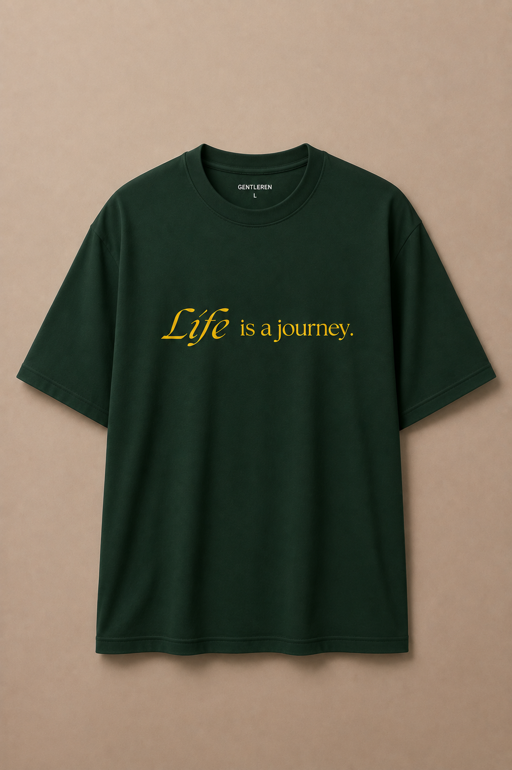 Life Oversize Green T-shirt (Cotton)