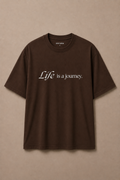 Life Oversize Brown T-shirt (Cotton)