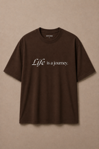 Life Oversize Brown T-shirt (Cotton)