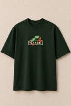Grace Oversize Green T-shirt (Cotton)