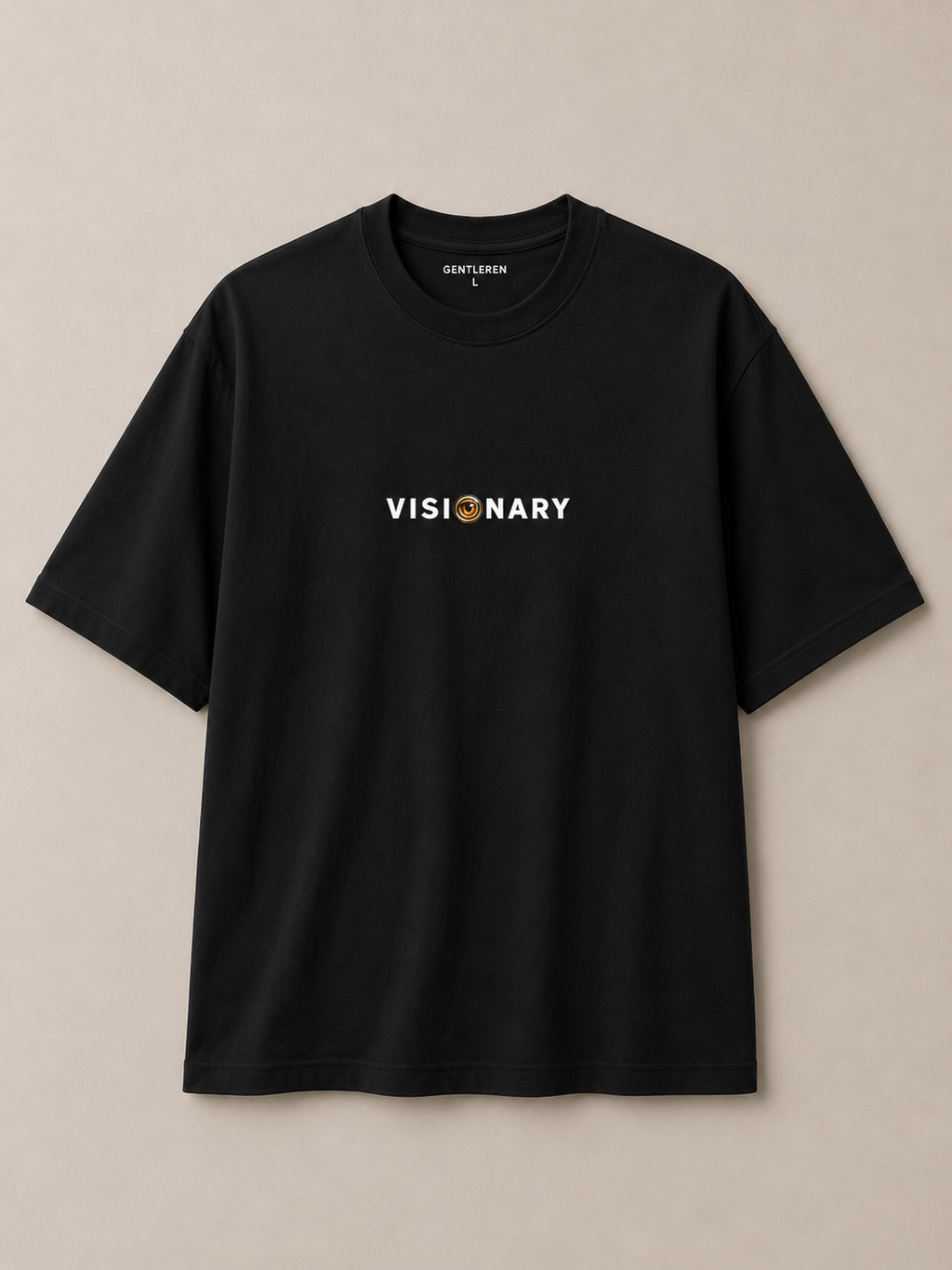 Visionary Oversize Black T-shirt (Cotton)