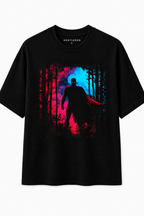 Superman Oversize Black T-shirts (Cotton)