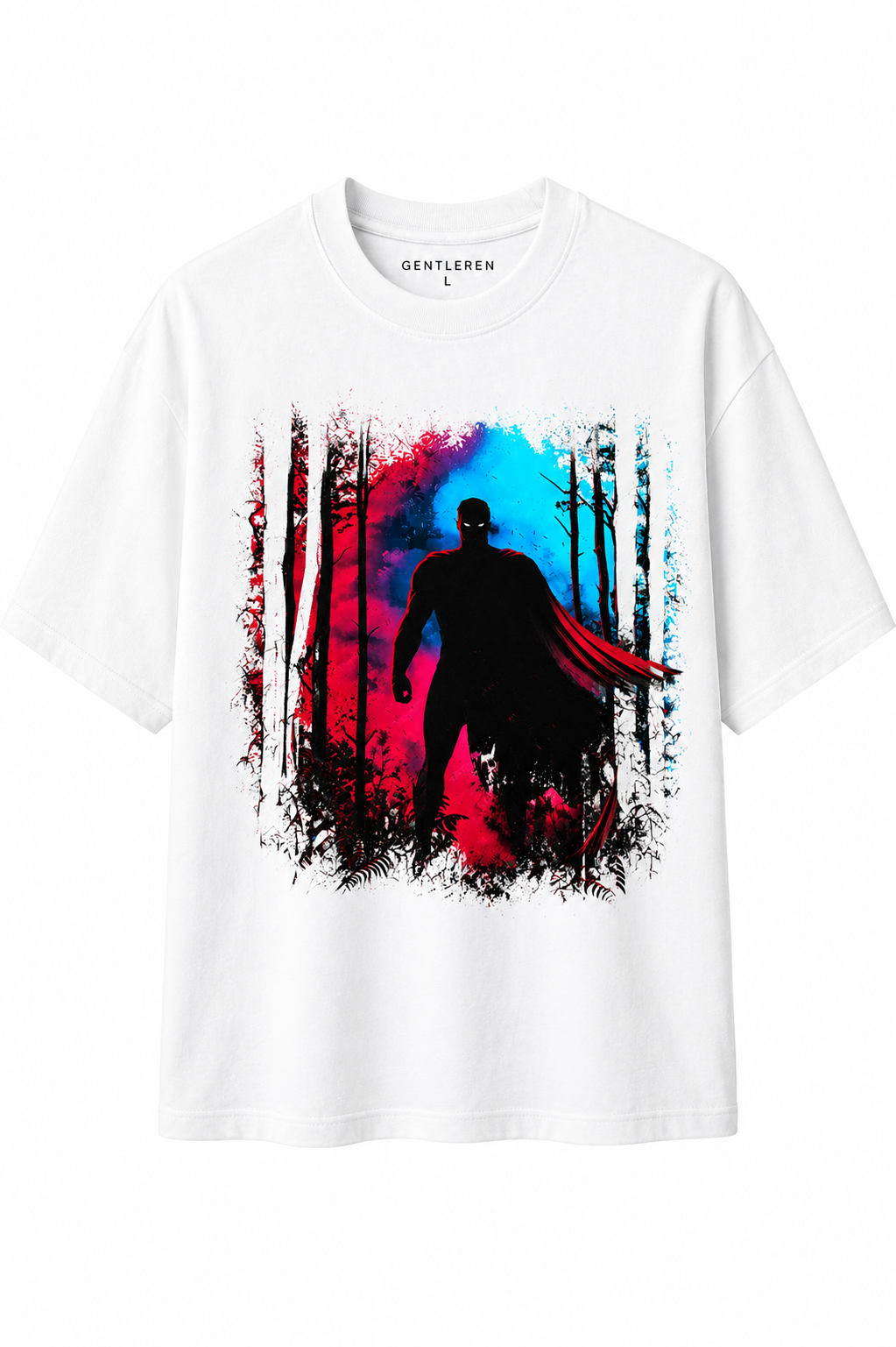 Superman Oversize White T-shirts (Cotton)
