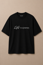 Life Oversize Black T-shirts (Cotton)