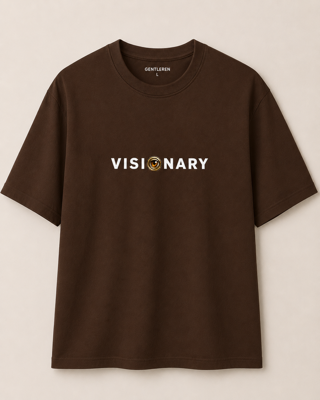 Visionary Oversize Brown T-shirt (Cotton)