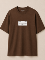Reminder Oversize Brown T-shirt (Cotton)