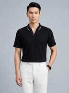 Black Tipping Collar Polo Slim Fit T-Shirt