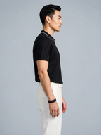 Black Tipping Collar Polo Slim Fit T-Shirt