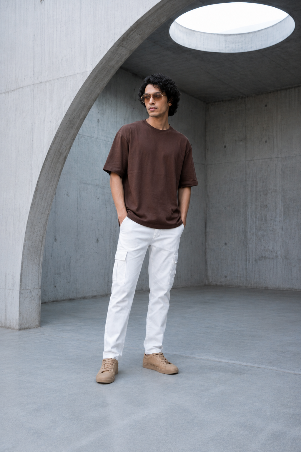 Round Neck Oversize T-shirt 220gsm (Cotton)